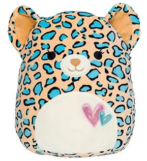 Squishmallow Kellytoy 8 Inch Liv The Teal Leopard 