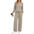 thumbnail image 2 of Fantaslook Two Piece Sets for Women Fall Travel Vacation Outfits Wide Leg Pants Lounge Sets Dressy Matching Sets Womens Sweatsuits, 2 of 10