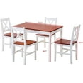 thumbnail image 3 of mecor 5 Piece Kitchen Dining Table Set, 4 Wood Chairs Dinette Table Kitchen Room Furniture (Red), 3 of 9