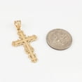 thumbnail image 2 of 10k Yellow Gold Latin Fancy Cross Pendant / Necklace (16 Inches), 2 of 3