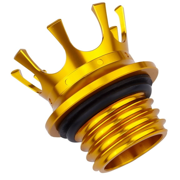 LOLIPPYY Golden Metal Fuel Tank Cap Compatible with Motorcycle Rotary Style Cover
