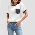 thumbnail image 2 of Povozer Girls Casual Short Sleeve T Shirts Basic Crewneck Tunic Blouses Tops(Gray,9-10Y), 2 of 5
