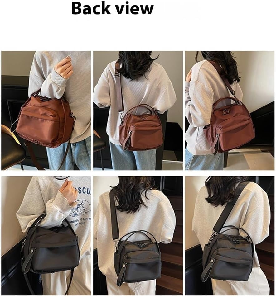 Shoulder Bag for Women, Large Capacity Water Repellent Nylon Crossbody Bag with Multiple Pockets