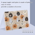 thumbnail image 3 of Yayeee Toggle Light Switch Wall Plate 2-Gang 4.56"x4.48" Decorative Outlet Cover, Beige Halloween Pumpkin, 3 of 7