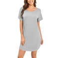 thumbnail image 3 of Sexy Nightgown for Women, Modal Crisscross Pajamas Backless Sleepwear Women Short Sleeve Sleep Shirt/Dress Round Neck Soft Nightshirts Plus Size, 3 of 3