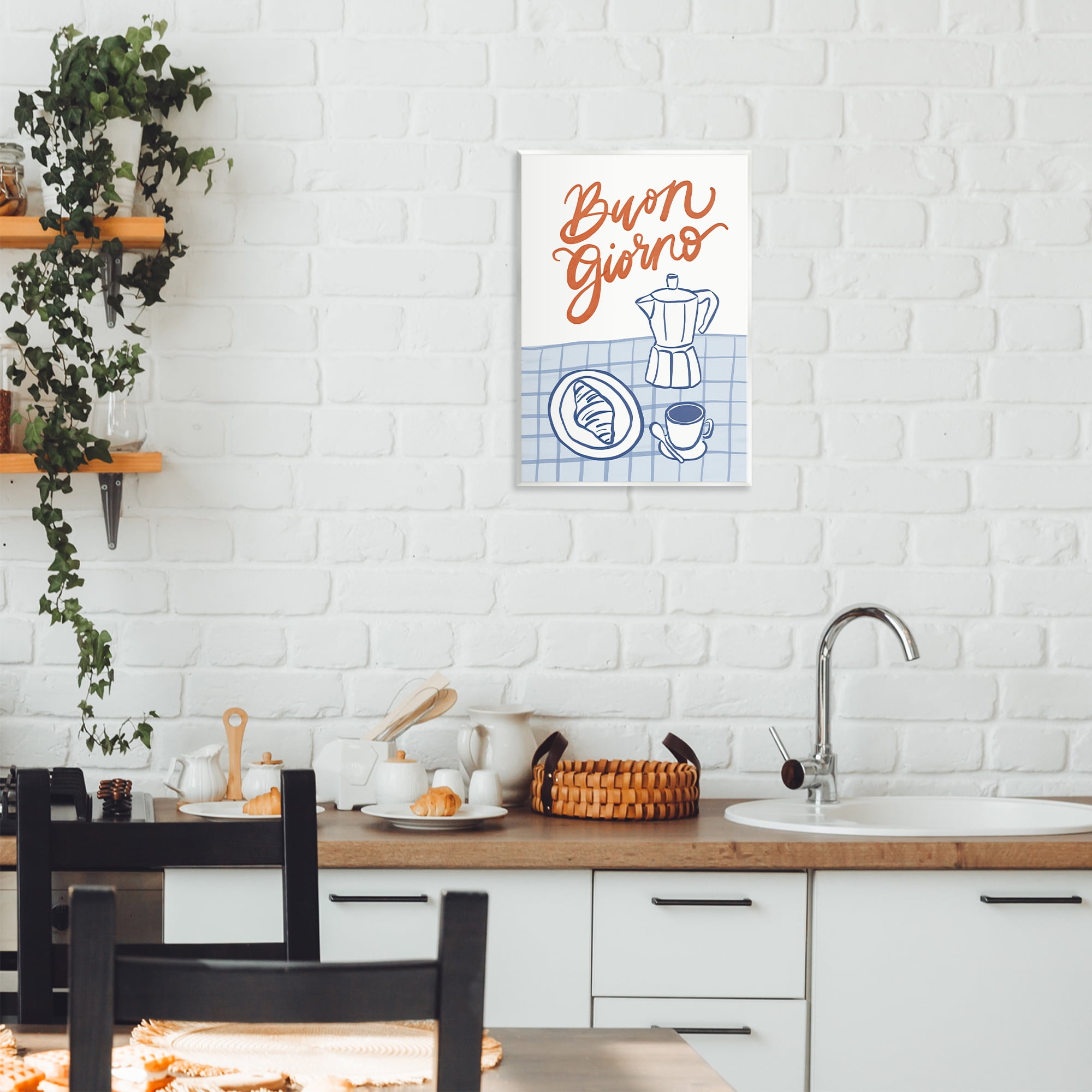 Stupell Industries Buon Giorno Breakfast Espresso Wall Plaque Art, design by Amanda Houston