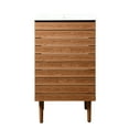thumbnail image 7 of JONATHAN Y Aubert 20 in. W x 18 in. D x 33 in. H, Thick Linear Slat 2-Shelf, Bath Vanity Cabinet ONLY, Walnut, VAN1000B, 7 of 7