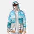 thumbnail image 2 of Vsdgher Sweat à Capuche Imprimé Vagues Ensoleillées pour Hommes Femmes, Manches Longues Protection Solaire Pêche pour Course Natation-Petit, 2 of 7