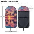 thumbnail image 6 of Binienty Tropical Palm Tree Sunset Beach Towel Car Seat Covers Front Seats Girly Sweat Carseat Protector Bucket Seat Cover Washable Removable Auto Interior, 6 of 7