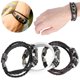 thumbnail image 3 of Cuerda De Mano Pulsera De Punto De Múltiples Capas Pulsera De Pareja De Cuero De Moda Hecha A Mano Conjunto De Pulsera De Cuero Trenzado para Hombres Y Mujeres Ajustable ANGGREK  Otros, 3 of 8