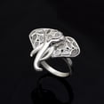 thumbnail image 3 of 1.50 CTW Natural Diamond Polki Elephant Ring 925 Sterling Silver Women Valentines Day Gifts Jewelry, 3 of 5