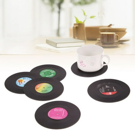 

Vintage Record Design Cup Anti-Slip Heat Insulation Coaster Placemat Table Decor