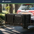 thumbnail image 4 of ARKSEN 60" x 24" x 6" Angled Shank Hitch Mount Cargo Carrier Luggage Basket Fit 2" Receiver, 500LBS Capacity, With Updated 500D PVC Waterproof Cargo Bag with Reinforced Straps, Black, 4 of 7