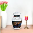 thumbnail image 7 of JAGASY Bike Handcrafted Mini Urn for Ashes for Women, Black Small Urn for Mom & Dad, Grassy Landscape & Road Decorative Urns for Human Ashes, Keepsake Cremation Urns for Couple, (3 Inch), 7 of 7