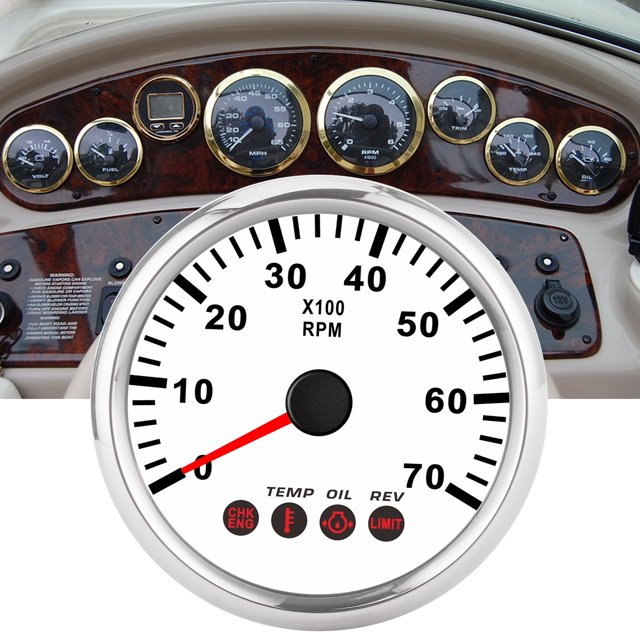 Medidor De Tacómetro, Kit De Tacómetro Automotriz De Acero Inoxidable 316, Antivaho, Impermeable Y A Prueba De Polvo, 0-7000 Rpm Para Motocicleta, Camión, Barco