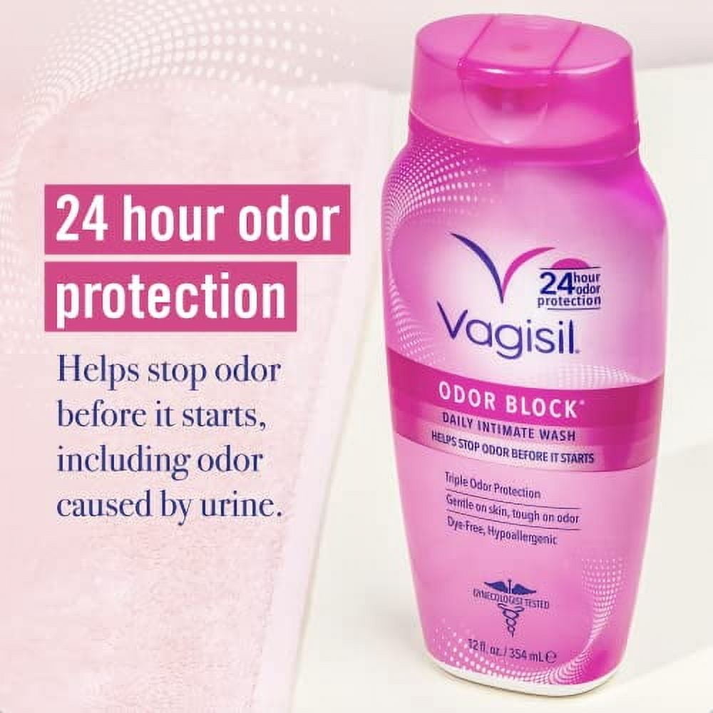 Vagisil Odor Block Daily Intimate Vaginal Wash, 12 Ounce, 3 pack