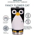 thumbnail image 3 of 20oz Penguin Tumbler Cup With Lid , Stainless Steel Double Wall Vacuum Thermos Insulated Travel Coffee Mug(Penguin Tumbler)One Tumbler Cup, 3 of 6