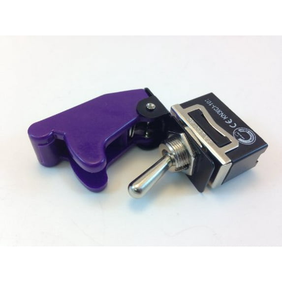 CYGUSA Heavy Duty ON/ON DPDT 6P Toggle Switch 20 AMP 125VAC with Position Cover Color (Purple)