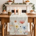thumbnail image 2 of Table Runner 120 Inches Long for Kitchen Dining, Watercolor Wildflowers Dresser Scarf Farmhouse, Dining Table Decorations for Wedding/Parties, Farmhouse Country Botanical Flowers 13 x 120 In, 2 of 8