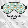 thumbnail image 3 of Salouo Kawaii Sushi Pattern Sleep Mask,Sleep Eye Mask & Blindfold Eye Sleep Shade Cover with Elastic Strap Soft Eye Cover Eyeshade for Night Sleeping Travel & Nap, 3 of 7