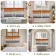 thumbnail image 6 of Orange Gray Tier Curtains, Farmhouse Retro Gradient Wooden Grain Light Filtering Kitchen Curtains, 2Pcs Rod Pocket Half Window Treatments Panels for Sink Cafe Cabinet Camper 27.5x24 Inches, 6 of 9