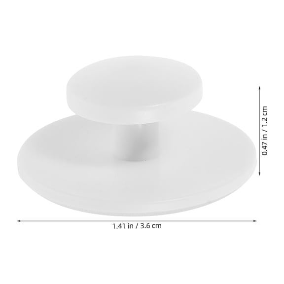 PENIKOKO 10Pcs White Self Adhesive Cabinet Drawer Pulls Plastic Knobs for Sliding Doors and Cabinets