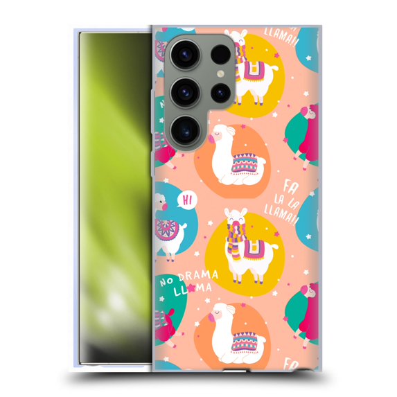 Head Case Designs Officially Licensed Haroulita Animal Patterns Falala Llama Soft Gel Case Compatible with Samsung Galaxy S23 Ultra 5G