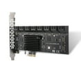 thumbnail image 1 of PCI-E to SATA 3.0 Expansion Card PCI-Express Extender for PCI-E Expansion Card; Expansion 6G SATA Hard Disk Drive Computer Accessory, SA3116J, 16 Ports, 1 of 9