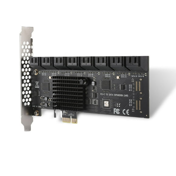 PCI-E to SATA 3.0 Expansion Card PCI-Express Extender for Board; PCI-E Extender; PCI-E 6G SATA Hard Disk Drive Computer Accessory, SA3116J, 16 Ports