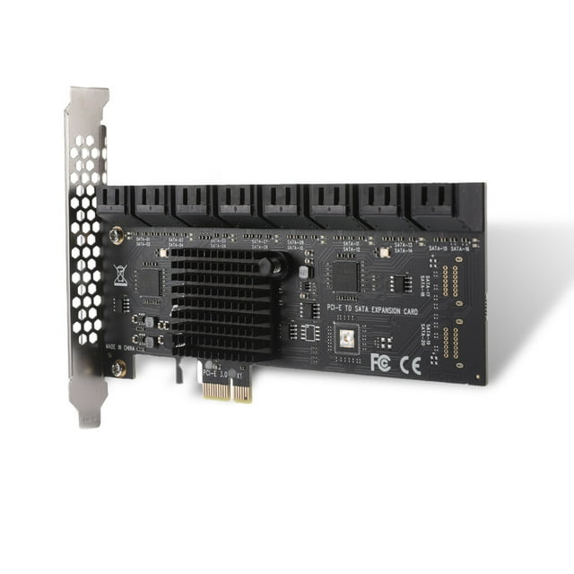 PCI-E à SATA 3.0 Carte d'Extension PCI-Express Rallonge pour Carte; Extension PCI-E; Accessoire de Disque Dur SATA de 6G, SA3116J, 16 Ports
