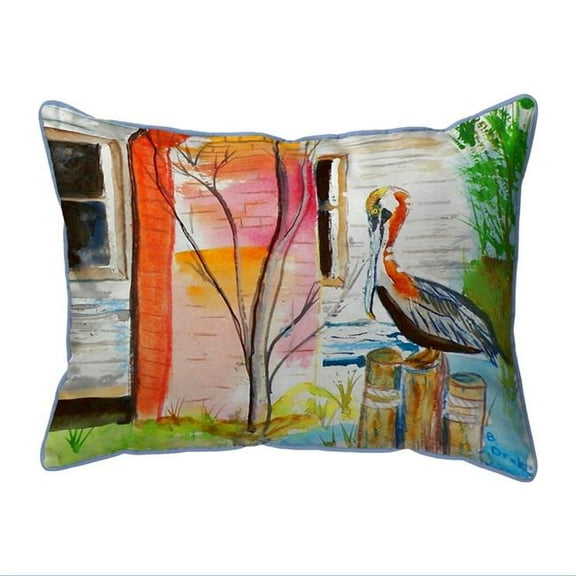 11 x 14 in. Betsys Pelican Small Indoor & Outdoor Pillow