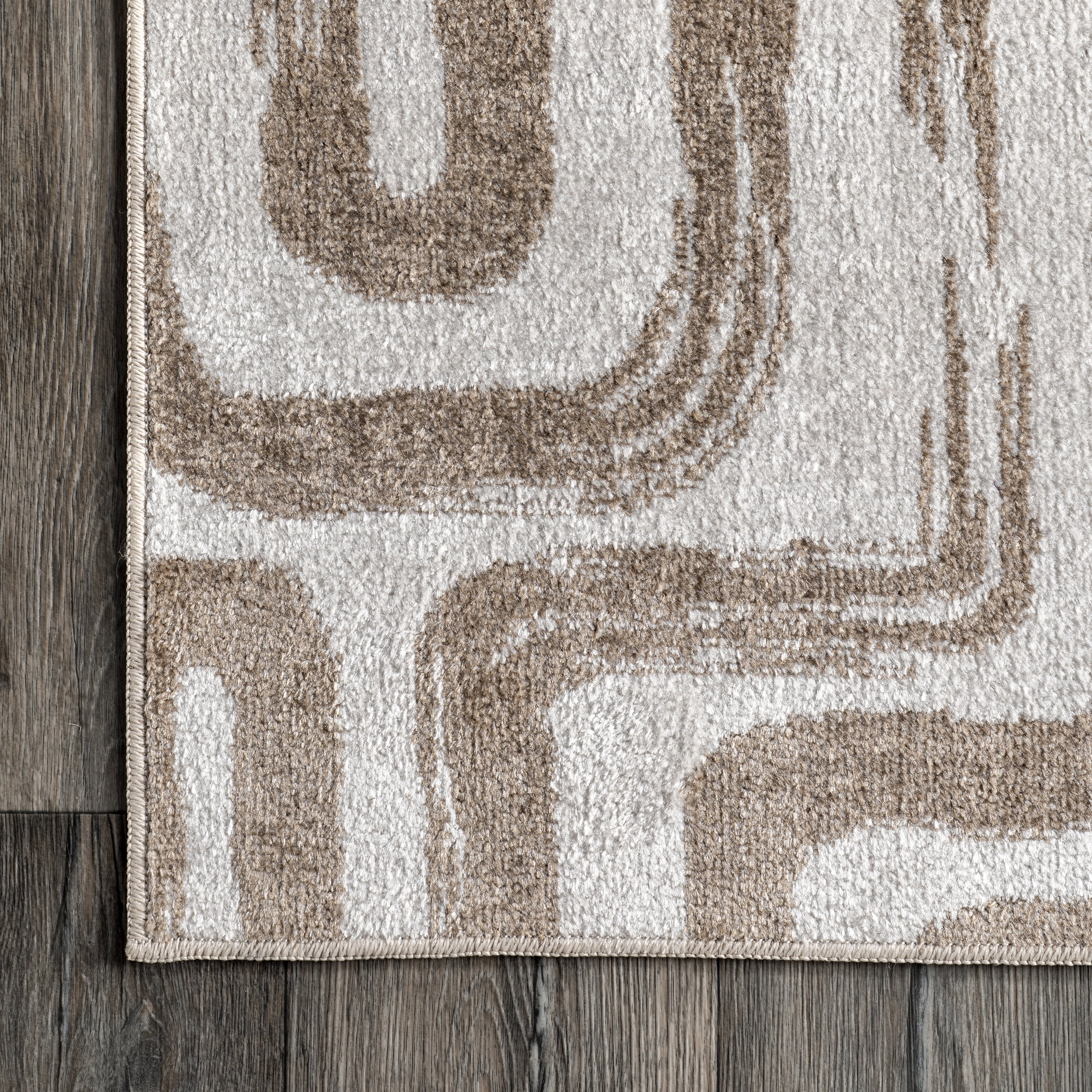 nuLOOM Carmel Transitional Machine Washable Area Rug, 5' 3" x 8', Beige