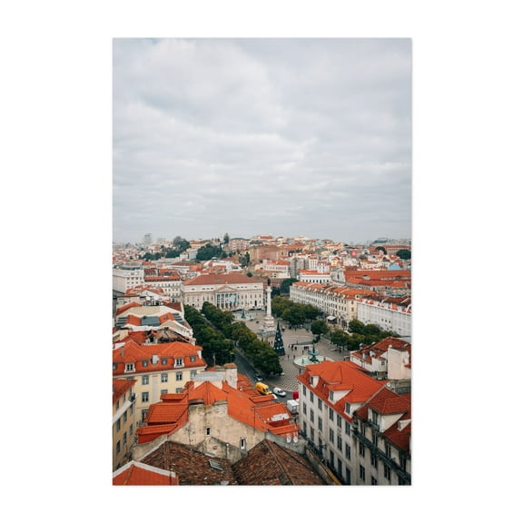 Over Rossio 02 - Lisbon Portugal Photography Unframed Wall Art Print 5 x 7 inches
