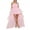 Pink, variant on Women Tiered High Low Prom Dress Bow Sash Tulle Homecoming Pageant Dresses Off Shoulder Ruffle Tutu Long Puffy Gown