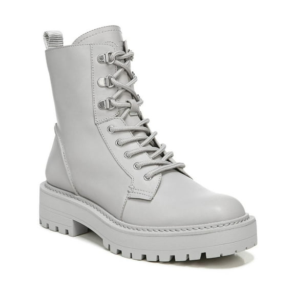 Sam Edelman Womens Lue Leather Lugged Sole Combat & Lace-up Boots