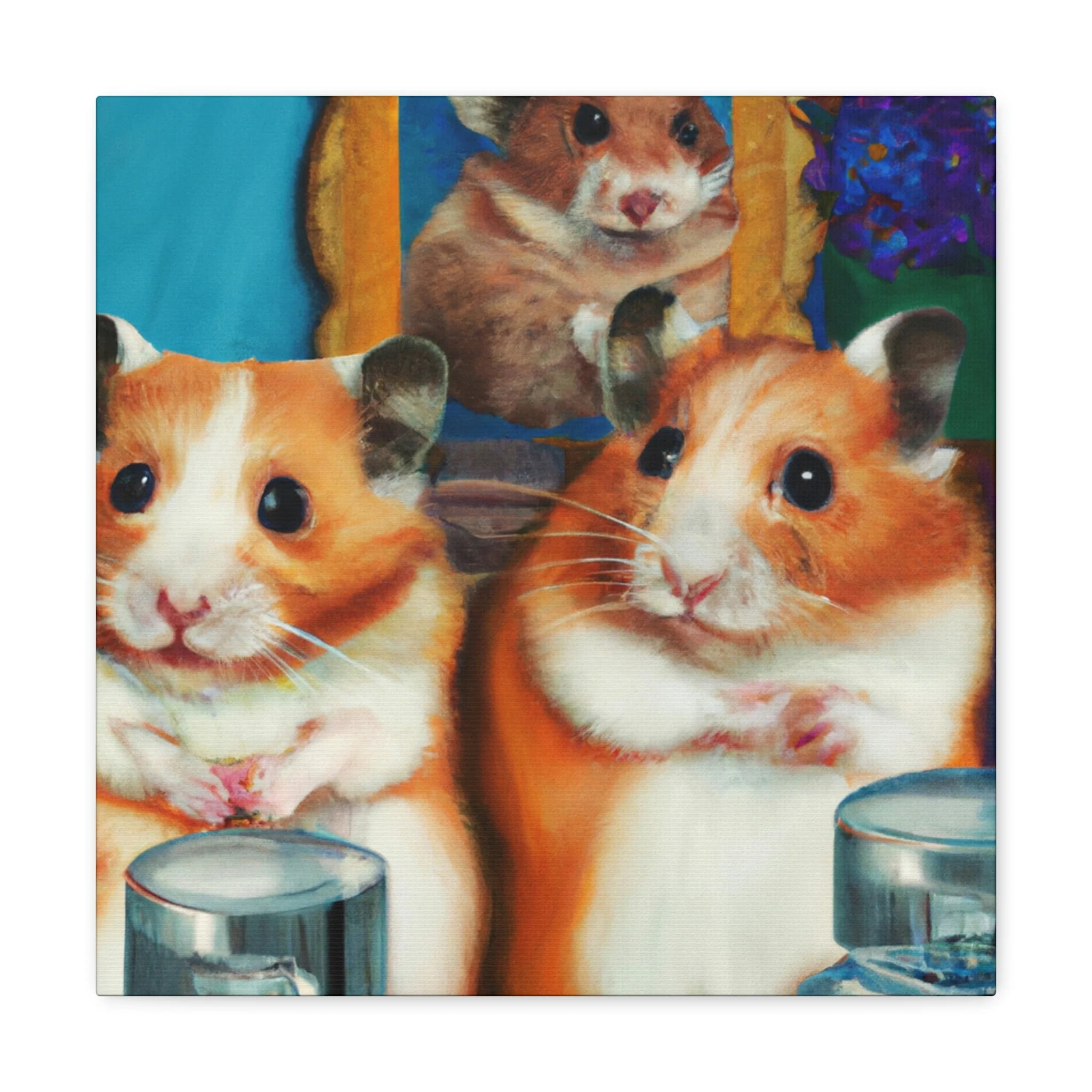 Curated visual reference: Hamster Cage Decor For Art Deco Homes Reference: Hamsters In Art Deco Canvas