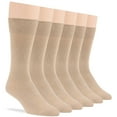 thumbnail image 6 of 7BIGSTARS KINGDOM Men's Cotton Dress Socks - 6 Pack Large - Solid Casual Crew Lightweight Business Work Sock Size 10-13 Shoe 9-12 L Beige, 6 of 7