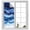 Blue, variant on Navy Blue Ombre Privacy Window Film, Decorative Frosted Glass Window Film, Modern Moire Abstract Art Luxury Reusable Peel and Stick Static Cling for Home Bathroom Office Glass Door 23.6"x59"