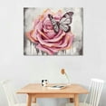 thumbnail image 2 of PRATYUS Canvas Wall Art Picture 20x16in for Living Room Bedroom Flowers And Butterflies Wall Art 20x16in, 2 of 3