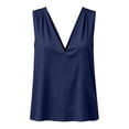 thumbnail image 7 of WRFWUL Womens Cotton Linen Tank Tops Deep V Neck Sleeveless Pleated Vest Loose Fit Solid Summer Casual Tank Shirts, 7 of 7