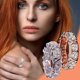 thumbnail image 1 of onlyliua para Interior/Exterior Anillo de Joyería con Separación de Color Cobre E Incrustaciones de Circonita, Anillo de Tendencia de Moda, Joyería, 1 of 3