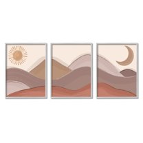 Stupell Industries Sun and Moon Desert Sand Hills Natural Dunes,11 x 14, Design by Lisa Perry Whitebutton