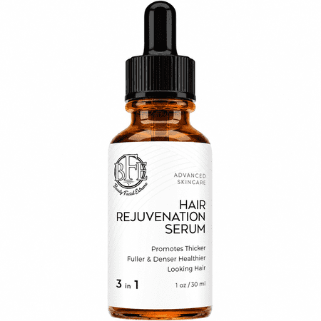 Hair Rejuvenation Serum- Maximum Strength DHT Blocker. Repairs & Stimulates New Follicle Hair Growth. Grow Stronger, Thicker, Fuller, Longer, Healthier Looking Hair. For Men & Women.
