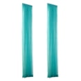 thumbnail image 2 of 2 Pieces Rod Pocket Sheer Curtains Light Blocking for Bedroom and Patio Door Window Treatment Home Decor 32x80Inch Blue, 2 of 4