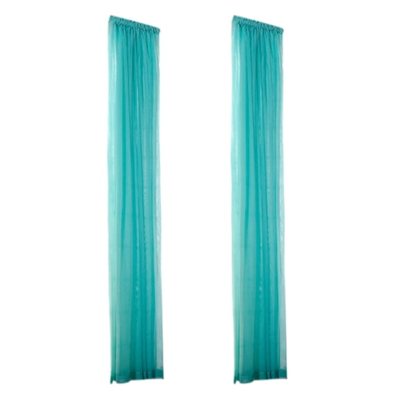 Rod Pocket Sheer Curtains, Providing Privacy And Light Filtering, Made Of Polyester, Suitable For Bedrooms And Patio Doors, Set Of Two Panels