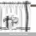 thumbnail image 6 of Pure White Kitchen Curtain Valances for Windows Farmhouse Short Curtains, Simple Solid Color Rod Pocket Valance Curtain for Bedroom Cafe Living Room, 6 of 8