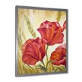 thumbnail image 2 of Designart 'Blossoming Red Poppies In Wheat Fields II' Traditional Framed Art Print, 2 of 4