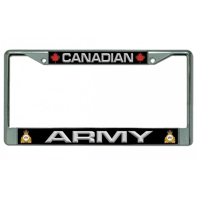 Cadre de Plaque d'Immatriculation Chromée de l'Armée Canadienne