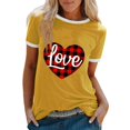 thumbnail image 1 of T-shirt Décontracté pour Femmes à Imprimé, Col Rond, Coupe Ample, Manches Courtes, Haut Blouse Chandail, 1 of 9