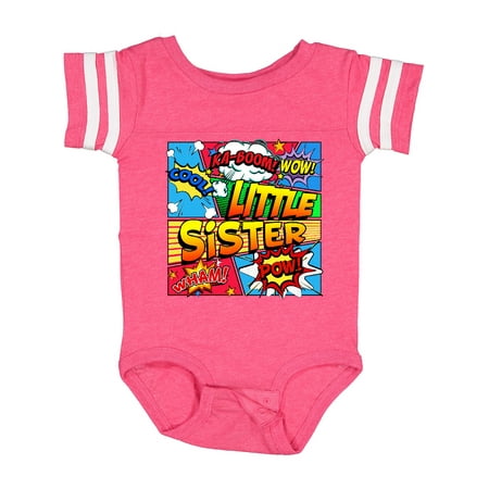 

Inktastic Little Sister Comic Book Gift Baby Girl Bodysuit